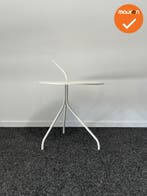 Bijzettafel Bert Plantagie - Triple - rond 45cm - Wit metaal, Vergader- of Presentatieruimte, Ophalen of Verzenden, Gebruikt, Tafel