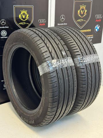 2 stuks 205/55R16 zomerbanden Continental Hifly HF805 7mm, Gebruikt, 16 inch, 205 mm, Band(en)