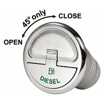 Quick Lock dekvuldop Recht Diesel 50mm RVSOP=OP, Ophalen of Verzenden, Nieuw