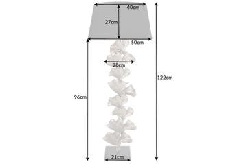 Staande lamp GINKGO 95 cm zilver zonder kap - 41695, Huis en Inrichting, Ophalen of Verzenden, Nieuw