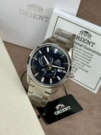 Orient - Stretto Sun & Moon Automatic Day/Date Silver/Blue -, Nieuw