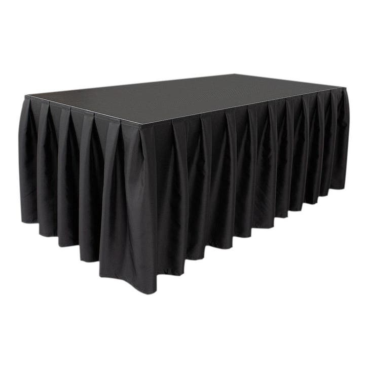 WENTEX® Stage Skirt MCS 300 g/m² Zwart - 620 x 80 cm (B x H), Muziek en Instrumenten, Licht en Laser, Verzenden