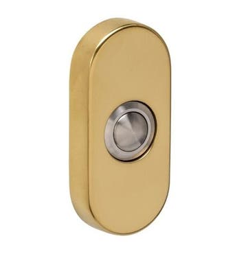 Intersteel beldrukker ovaal verdekt PVD messingkleur, Verzenden, Nieuw