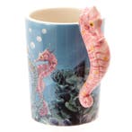 Keramiek mok Zeepaard Lisa Parker (Dieren, Mokken), Ophalen of Verzenden, Nieuw, Keramiek