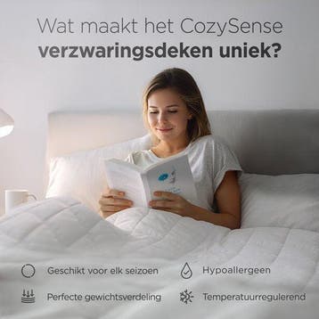 2dekans | CozySense® Verzwaringsdeken 7kg - 100% Tencel -, Ophalen of Verzenden, Zo goed als nieuw, Wit