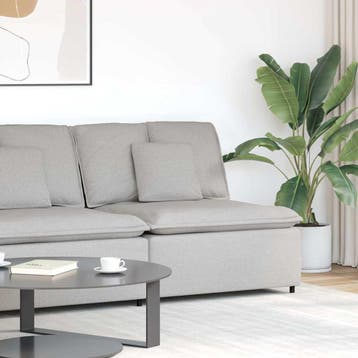 vidaXL Modulaire bank middenmodule met kussens 100 cm wolk, Verzenden, Nieuw, Stof
