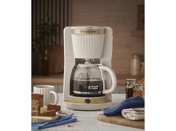 Russell Hobbs -  Bronte Koffiezetapparaat  - Goud, Verzenden, 10 kopjes of meer, Koffiebonen, Koffiemachine