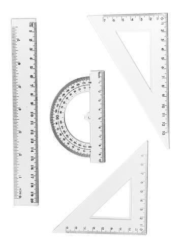 Set van 4 plastic linialen (transparant), Ophalen of Verzenden, Nieuw