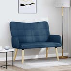 vidaXL Twee Persoons Sofa Blauw 115 x 61 x 87 cm Stof, Huis en Inrichting, Verzenden, Nieuw, Stof, Minder dan 150 cm