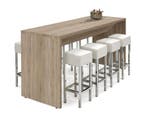 Houten bartafel 110cm hoog, 220x80cm, Ophalen of Verzenden, Nieuw