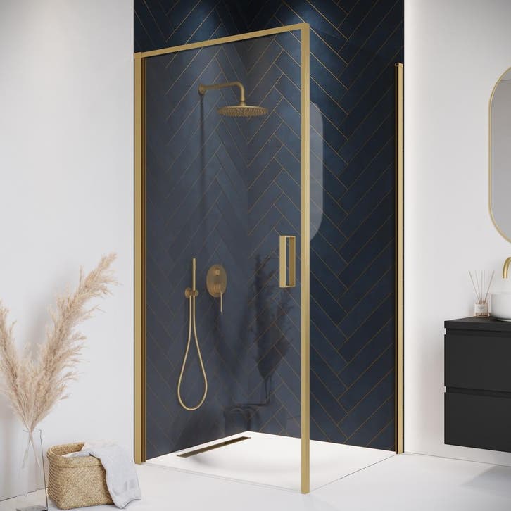 Douchecabine Alava 80 x 80 x 190 cm Goud, Doe-het-zelf en Verbouw, Sanitair, Nieuw, Douche, Verzenden