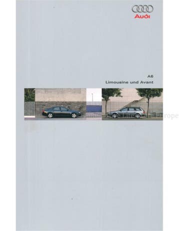 1999 AUDI A6 BROCHURE DUITS, Nieuw, Audi, Author