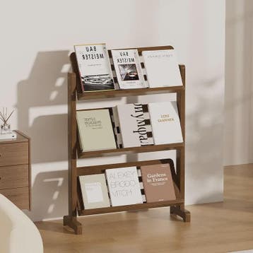 Stijlvolle Houten Boekenkast - Ultradun Magazine & Krantenre, Verzenden, Nieuw