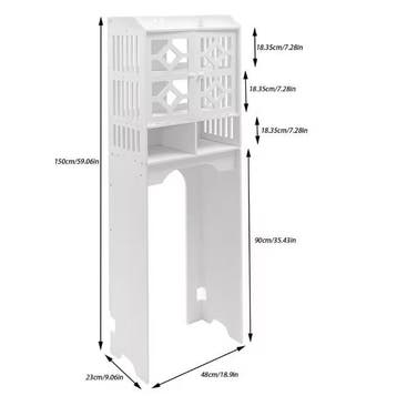 4-Laags Badkamervloerkast – PVC Toiletopbergkast 150 cm, Verzenden, Nieuw