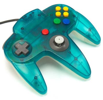 Originele Nintendo 64 Controller Aqua Blue - Gamecube Stijl, Spelcomputers en Games, Ophalen of Verzenden, Zo goed als nieuw