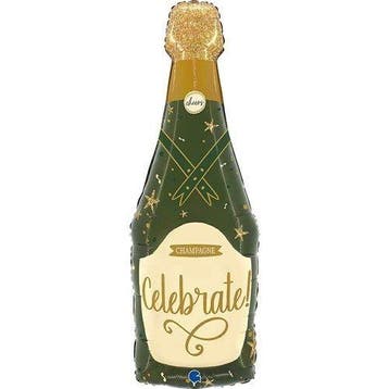 Folie ballon Champagne Celebrate, Hobby en Vrije tijd, Verzenden, Nieuw, Feestartikel