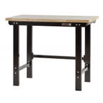 Werkbank zwart 120 cm met hardhouten blad, Ophalen of Verzenden, Nieuw