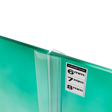 Verticale douchedeurstrip U profiel, 2 × 200 cm,, Nieuw