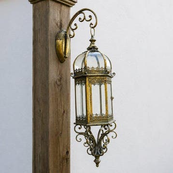 Large Wall Candle Lantern - 87 cm - Lantaarn - Glas, Metaal