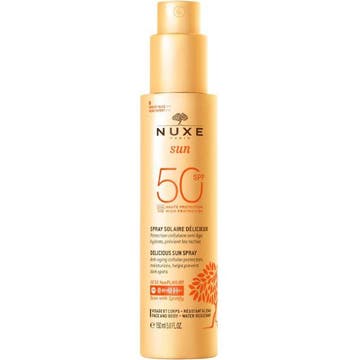 Nuxe Delicious Sun Spray SPF 50 - 150ml, Sieraden, Tassen en Uiterlijk, Uiterlijk | Gezichtsverzorging, Ophalen of Verzenden, Nieuw