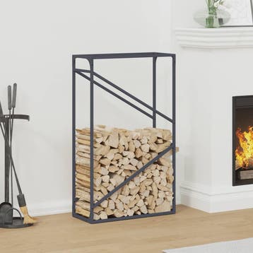 vidaXL Brandhoutrek 60x25x100 cm koudgewalst staal, Verzenden, Nieuw