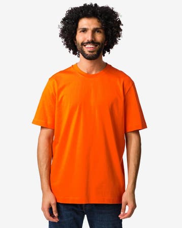 HEMA Heren T-shirt Elias relaxed fit WK oranje, Verzenden, Nieuw