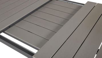 Uitschuifbare Tuintafel  Thijs   160-240cm   Wit-Grijs  The, Verzenden, Nieuw