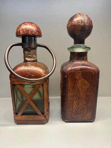 Fles (2) - Glas, Leder