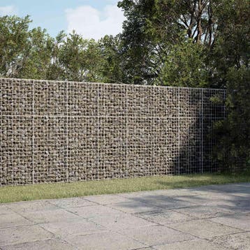 vidaXL Gabion met 5 mm draad en 5x5 cm gaas 300x100x150 cm, Verzenden, Nieuw, IJzer