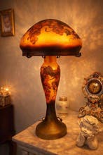 Lamp - Glas - Art Nouveau-lamp van glas