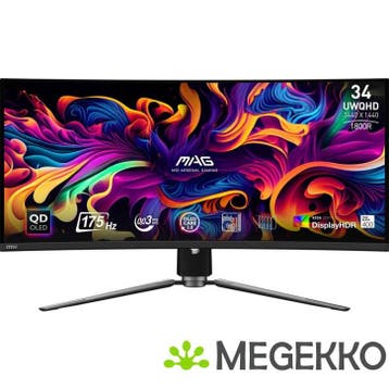 MSI MAG 341CQP QD-OLED 34  Wide QuadHD 175Hz Monitor, Verzenden, Nieuw, MSI