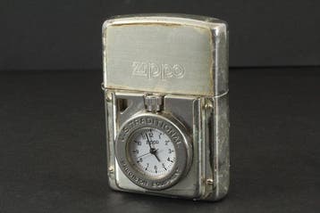 Zippo - with Analog Clock Attachment - Aansteker - metaal, Nieuw