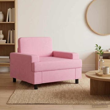 vidaXL Fauteuil Roze Stof, Huis en Inrichting, Fauteuils, Verzenden, Nieuw