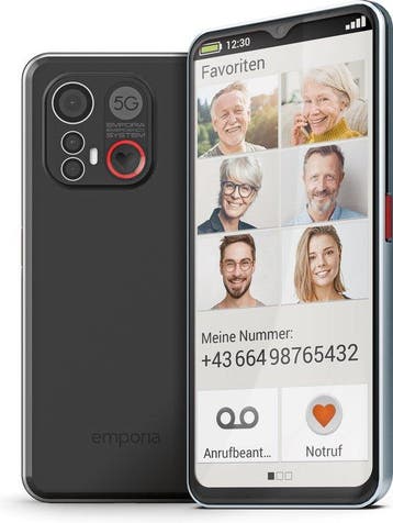 Emporia Smart.6 Senioren Smartphone - Zwart, Ophalen of Verzenden, Nieuw