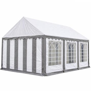 Classic Plus Partytent PVC 6x6x2 mtr in Wit-Grijs, Verzenden, Nieuw, 2 meter of meer, Partytent