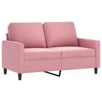 Tweezitsbank Roze Fluweel 120cm | Tweedekansje OP=OP, 75 tot 100 cm, Ophalen of Verzenden, Rechte bank, Minder dan 150 cm