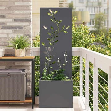 Privacy Scherm Modern Antraciet | Laatste Stuk!, Staal, Minder dan 100 cm, 100 tot 150 cm, Ophalen of Verzenden