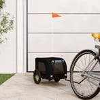 vidaXL Hondenfietstrailer oxford stof en ijzer zwart, Verzenden, Nieuw