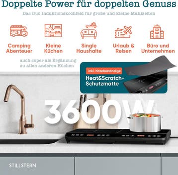 Inductie Kookplaat vrijstaand - Elektrische kookplaat - 2 pl, Verzenden, Zo goed als nieuw