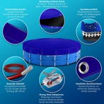 KESSER® Zwembad zonnezeil - Afdekzeil - Ø305cm - Blauw •, Verzenden, Zo goed als nieuw