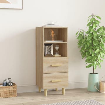 vidaXL Dressoir 34,5x34x90 cm bewerkt hout sonoma, Huis en Inrichting, Kasten | Dressoirs, Minder dan 50 cm, Verzenden, Nieuw
