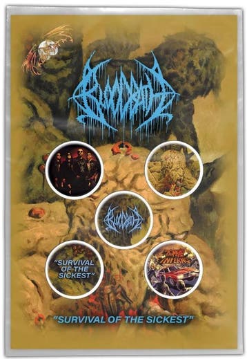 Bloodbath - Surfival of the Sickest - button officiële merch, Ophalen of Verzenden, Nieuw, Kleding
