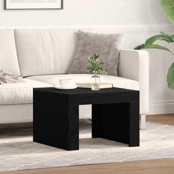 vidaXL Salontafel Zwart Eiken 50 x 50 x 35 cm Bewerkt hout, Huis en Inrichting, Verzenden, Nieuw, Overige houtsoorten, 50 tot 100 cm