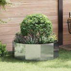 vidaXL Plantenbak Zilver 90 x 90 x 35 cm Gegalvaniseerd, Tuin en Terras, Bloembakken en Plantenbakken, Verzenden, Nieuw, Metaal