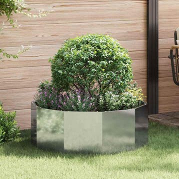 vidaXL Plantenbak Zilver 90 x 90 x 35 cm Gegalvaniseerd, Tuin en Terras, Verzenden, Nieuw, Metaal, 60 tot 100 cm