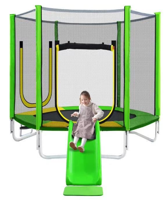 213 cm Tuintrampoline TUV 100kg met veiligheidsnet en ladder, Kinderen en Baby's, Speelgoed | Buiten | Trampolines, Nieuw, Verzenden
