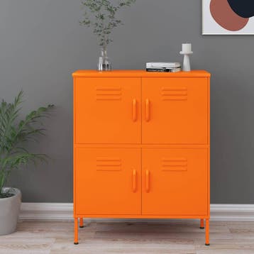 vidaXL Opbergkast 80x35x101,5 cm staal oranje, Verzenden, Nieuw