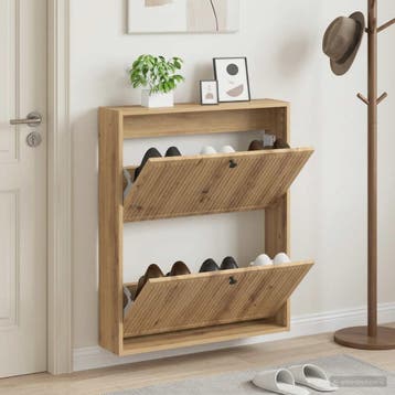 vidaXL Wandgemonteerde Schoenkast EDE 71 x 17 x 86 cm, Verzenden, Nieuw