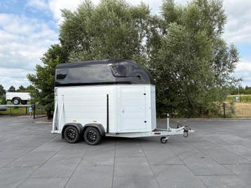 Sirius 2-paards trailer S75 met zadelkamer en klep deur 2019, Ophalen, Gebruikt, Aluminium, 2-paards trailer