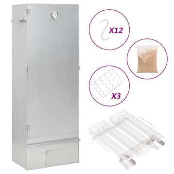 vidaXL BBQ-rookoven met koude rookgenerator gegalvaniseerd, Tuin en Terras, Verzenden, Nieuw